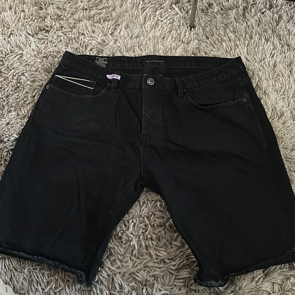 Cult black jean shorts